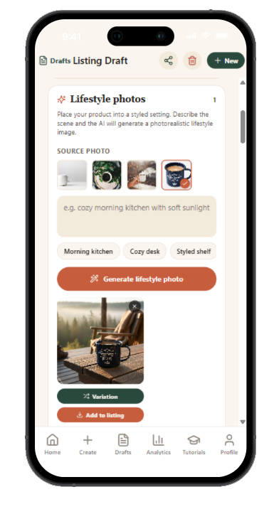 AI Lifestyle Photo Generator