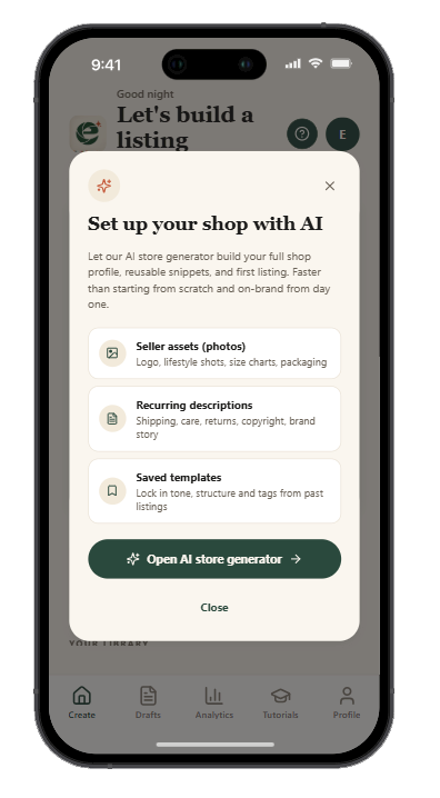 Set Up Your Shop with AI